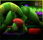 2025 abstract_background alligator alligatorid animatronic anthro armwear artist_name ass_up beanontoast bedroom_eyes big_breasts big_butt breasts bubble_butt butt clothing crocodilian crossgender curvy_figure dialogue digital_drawing_(artwork) digital_media_(artwork) elbow_gloves english_text eyelashes eyeshadow female fingerless_gloves five_nights_at_freddy's five_nights_at_freddy's:_security_breach glistening glistening_body glistening_butt glistening_legs glistening_thighs gloves green_body hair handwear heart_symbol hearts_around_head hi_res huge_hips huge_thighs jack-o'_pose long_tail looking_at_viewer machine makeup mohawk montgomery_gator mtf_crossgender multicolored_body narrowed_eyes nude nude_anthro nude_female pose purple_clothing purple_eyeshadow purple_gloves purple_handwear red_eyes red_hair reptile robot robot_joints scalie scottgames seductive segmented_arms segmented_body segmented_legs segmented_tail solo steel_wool_studios tail talking_to_viewer text thick_thighs two_tone_body voluptuous voluptuous_anthro voluptuous_female watermark wide_hipped_anthro wide_hipped_female wide_hips