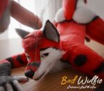 3d_(artwork) 5_fingers absurd_res anthro anthro_on_anthro ass_up balls bedroom bedroom_sex bedroom_window biped black_nose blender_(artwork) blender_cycles_(artwork) blue_eyes bodily_fluids canid canine canis claws cum cum_drip cum_on_face digital_media_(artwork) digitigrade dripping duo fingers fluffy fur furniture genital_fluids genitals gloves_(marking) hair hi_res humanoid_genitalia humanoid_penis inside interior_background jack-o'_pose looking_at_viewer male male/male male_anthro mammal markings nude pawpads paws penile penis pose precum precum_drip realistic red_(red_wulfie) red_body red_fur red_wulfie sex submissive watermark whiskers white_body white_fur white_whiskers wolf