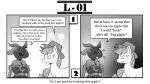  angry antennae_(anatomy) applejack_(mlp) clothing comic cowboy_hat dialogue english_text equid equine female friendship_is_magic hasbro hat headgear headwear horn horse laugh mammal monochrome my_little_pony pony queen_chrysalis_(mlp) text two_panel_image vavacung 