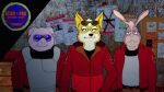  16:9 anthro black_nose blonde_hair canid canine clothed clothing domestic_pig fox fredryk_phox fully_clothed fur group hair hare james_mccloud lagomorph leporid looking_at_viewer male mammal multicolored_body multicolored_fur nintendo peppy_hare pigma_dengar star_fox star_fox_the_animated_series suid suina sus_(pig) video_games wanted_poster widescreen yellow_body yellow_fur 