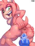  accessory ahegao amy_rose anthro anus artist_name blush bodily_fluids breasts butt countershade_torso countershading dildo dildo_in_pussy dildo_insertion dildo_sitting erect_nipples eulipotyphlan eyelashes feet female genital_fluids green_eyes hair_accessory hairband half-closed_eyes hedgehog kneeling knotted_dildo looking_back looking_pleasured mammal masturbation narrowed_eyes nipples nude open_mouth penetration pink_body pussy_juice saliva saliva_string sega sex_toy sex_toy_in_pussy sex_toy_insertion simple_background soles solo sonic_the_hedgehog_(series) spread_butt spreading sweat tan_body tan_countershading teeth tongue tongue_out vaginal vaginal_masturbation vaginal_penetration vicioustyrant white_background 