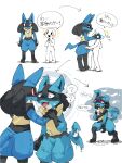  3:4 ? ambiguous_gender animate_inanimate anthro assimilation biped black_body black_fur blue_body blue_fur blush bodily_fluids breath chest_spike dialogue digitigrade duo emanata fur hand_spike hi_res human human_to_anthro japanese_text living_plushie looking_at_another lucario mammal mind_control netchy_boo nintendo plushie pok&eacute;mon pok&eacute;mon_(species) species_transformation speech_bubble spikes spikes_(anatomy) tail_motion tailwag tears text tongue tongue_out transformation transformation_sequence translation_request video_games yellow_body yellow_fur 