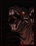 ambiguous_gender body_horror buckteeth digital_media_(artwork) drawfee_(copyright) horror_(theme) mammal monster multi_mouth murid murine open_mouth rat rodent snout solo teeth urlocalhumannn wrinkles