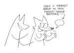  anthro arrow chat_box duo english_text hand_gesture hi_res male text twistcmyk 