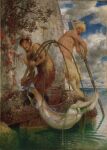  1874 19th_century 2_horns 5_fingers absurd_res anal_fin ancient_art animal_humanoid aquatic arm_hair arnold_bocklin back_hair belly_hair biped blue_fin blue_sky body_hair bovid bovid_humanoid breasts brown_body brown_eyes brown_facial_hair brown_fur brown_goatee brown_hair caprine caprine_humanoid captured chest_hair cliff cloud curly_hair day dorsal_fin facial_hair female fin fingers fish fish_humanoid formal_art fur goatee green_hair grey_hooves grey_horn group hair head_turned hi_res hooves horn horned_humanoid humanoid humanoid_hands lips long_hair looking_up male mammal mammal_humanoid marine_humanoid medium_breasts merfolk multicolored_body multicolored_scales net nipples nude nude_female nude_humanoid nude_male oil_painting_(artwork) orange_body orange_scales outside painting_(artwork) pectoral_fin plant red_lips ripples satyr scales sea short_hair shoulder_hair signature sky split_form tail tail_fin traditional_media_(artwork) traditional_painting_(artwork) trio unguligrade water water_drop wet wet_hair white_body white_facial_hair white_fur white_goatee white_hair white_scales 