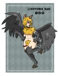 ambiguous_gender black_body black_fur black_sclera black_wings blonde_hair blush bovid bovid_horn braided_hair braided_ponytail caprine caprine_demon caprine_horn chest_tuft choker choker_only claws convenient_censorship demon digitigrade ear_piercing fur gotoshi_san hair hi_res hooves horn humanoid humanoid_pointy_ears jewelry legband mammal multi_eye multicolored_body multicolored_fur navel necklace necklace_only nude piercing pubes pupils red_pupils thighband tuft two_tone_body two_tone_fur wide_hips wings yellow_body yellow_fur 