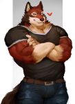  2021 absurd_res anthro canid canine canis clothed clothing digital_media_(artwork) echo_(game) echo_(series) echo_project fur hi_res leo_alvarez male mammal multicolored_body o_reowoof red_body red_fur solo video_games visual_novel wolf 