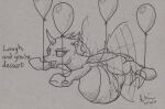  ambiguous_gender ambiguous_prey arthropod balloon changeling dialogue doesnotexist evening_breeze exoskeleton feral feral_pred flying friendship_is_magic hi_res hole_(anatomy) hooves inflatable insect_wings male male_pred monochrome my_little_pony piercing quadruped same_size_vore vore wings 