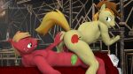 3d_(artwork) anal animal_genitalia animal_penis anthro bed bedroom bedroom_sex bent_over big_macintosh_(mlp) braeburn_(mlp) butt butt_grab clothing cousins_(lore) cowboy_hat cowboy_hat_only crouching_reverse_cowgirl digital_media_(artwork) duo earth_pony equid equine equine_genitalia equine_penis friendship_is_magic furniture genitals hand_on_butt hasbro hat headgear headwear hi_res horse incest_(lore) inside looking_back lying male male/male male_penetrated male_penetrating male_penetrating_male mammal my_little_pony nipples nude on_back on_bed on_bottom on_top penetration penis pony rainium reverse_cowgirl_position sex source_filmmaker_(artwork)