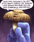  2021 4:5 absurd_res ambiguous_gender animate_inanimate disembodied_hand duo english_text fungus hi_res mattsstupidart mushroom politics simple_background smug speech_bubble text 