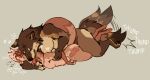 animal_genitalia anthro arm_grab arm_pull asking_to_stop big_tail bodily_fluids breast_squish breasts breath canid canine canine_genitalia canis cherry_(firewyrmz) countershading cum cum_inside curly_hair deep_penetration dialogue dominant drooling duo ejaculation eyes_closed female firewyrmz fox from_behind_position full-length_portrait fully_inside_grinding genital_fluids genitals grinding hair hi_res humping impregnation knot knotting larger_dom laying_on_top lying male male/female mammal muscular muscular_male nipples on_front onomatopoeia panting penetration portrait prone_bone_position restrained saliva sex size_difference sound_effects speed_bump_position squish stuck_together supporting_head tail tail_motion tailwag text tongue tongue_out vaginal vaginal_penetration wolf x-ray_view