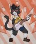  buckoguy domestic_cat felid feline felis guitar hi_res mammal musical_instrument plucked_string_instrument standing string_instrument 