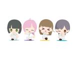  >_< 3d 4girls :d ;) ^_^ ahoge anyoji_hime black_hair black_ribbon blonde_hair blunt_bangs blunt_ends bob_cut braid brown_eyes brown_hair center-flap_bangs chibi chibi_only closed_eyes closed_mouth dress eight256bits full_body gradient_hair green_eyes grey_hair hair_ribbon hasu_no_sora_school_uniform highres kachimachi_kosuzu katsuragi_izumi link!_like!_love_live! long_hair love_live! momose_ginko multicolored_hair multiple_girls neckerchief one_eye_closed open_mouth pink_hair ponytail puffy_short_sleeves puffy_sleeves ribbon sailor_collar sailor_dress school_uniform short_hair short_sleeves side_ahoge side_braids simple_background smile summer_uniform virtual_youtuber white_background white_dress white_sailor_collar xd yellow_neckerchief 