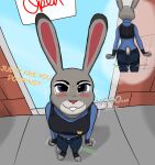 abdl anthro disney feces female hi_res judy_hopps nick_wilde pooping rear_view shaded soiling solo zootopia