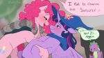 blush clothing curly_hair d20 dice dragon dungeons_and_dragons duo earth_pony equid equine female female/female feral friendship_is_magic hair hasbro hat headgear headwear hi_res horn horse mammal my_little_pony mythological_creature mythological_equine mythological_scalie mythology pinkie_pie_(mlp) pony scalie spike_(mlp) twilight_sparkle_(mlp) violetpony11 winged_unicorn wings wizard_hat wizards_of_the_coast