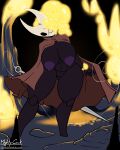  2021 4:5 anthro arthropod big_breasts breasts cape cape_only clothing corruption featureless_crotch female front_view full-length_portrait hi_res hollow_knight hornet_(hollow_knight) infection insect mightycock_(artist) mostly_nude nipples portrait purple_nipples solo team_cherry video_games 
