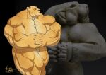  2021 absurd_res anthro big_breasts big_muscles breasts claws eyes_closed faogwolf felid female guennol_lioness hi_res huge_muscles hyper hyper_muscles lion mammal muscular muscular_anthro muscular_female muscular_thighs pantherine photo_background solo thick_thighs 