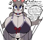  absurd_res anthro babydoll belly big_belly big_breasts bonnie_hopps breasts clothed clothing curvy_figure dialogue digital_media_(artwork) disney english_text female hi_res huge_breasts isolatedartest lagomorph leporid looking_at_viewer mammal mature_anthro mature_female navel nightgown overweight overweight_anthro overweight_female rabbit simple_background solo standing text thick_thighs translucent translucent_clothing voluptuous white_background wide_hips zootopia 