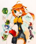  animal_ears anklet aoguma_(jtpa4525) arm_guards basset_hound black_hair black_jumpsuit black_nose carol_tea cat_girl chinese_knot commentary_request dog_girl dog_tail freedom_planet freedom_planet_1 freedom_planet_2 furry furry_female green_eyes green_fur highres jewelry jumpsuit long_animal_ears long_hair milla_basset multiple_girls neera_li one_eye_closed orange_hair panda_ears panda_girl pink_eyes purple_hair romper sash_lilac short_hair sleeveless_jumpsuit tail water_dragon white_fur 