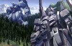  artist_request beam_rifle blue_sky earth_federation energy_gun forest gundam gundam_perfect_file gundam_unicorn gustav_karl magazine_scan mecha mecha_focus mobile_suit mountain mountainous_horizon nature no_humans official_art painting_(medium) pine_tree realistic red_eyes red_visor robot scan scene_reference science_fiction shield sky snow traditional_media tree v-fin weapon zeta_plus_c1 