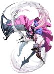  1girl black_cloak black_hands breasts cloak colored_extremities commentary demon_girl demon_horns demon_wings fate/grand_order fate_(series) full_body green_eyes highres horns ink_(inkypyon) lilith_(fate) lilith_(second_ascension)_(fate) looking_at_viewer panties pointy_ears shoes solo spiked_shoes spikes twintails underwear wings 