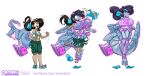 2020 absurd_res animate_inanimate anthro aquatic ayanne_(yowza) big_breasts big_tail black_hair book bottomwear breast_expansion breasts clothing digital_media_(artwork) expansion female fish footwear gnome-oo goo_transformation green_body growth hair hi_res human human_to_anthro human_to_inanimate inflatable living_inflatable mammal navel nipples nozzle open_mouth pink_clothing ponytail sandals sequence shark sharp_teeth shirt shocked shoes shorts simple_background smile solo species_transformation surprised tail tail_growth teeth text topwear transformation url white_background