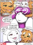  anthro belly big_belly big_breasts bodily_fluids boss_monster bovid breasts butt canid canine caprine clothed clothing comic cum cum_inflation digital_media_(artwork) duo english_text female fur genital_fluids genitals inflation male male/female mammal mature_anthro mature_female neo_geppetto nipples overweight overweight_female pregnant pussy simple_background slightly_chubby smile text thick_thighs toriel undertale undertale_(series) video_games white_body white_fur wide_hips 