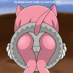  1:1 amy_rose anthro butt clothed clothing female feral genitals hi_res panties panties_down partially_clothed presenting presenting_hindquarters sega solo sonic_the_hedgehog sonic_the_hedgehog_(comics) sonic_the_hedgehog_(series) spanky15 speech_bubble text underwear underwear_down vulva 