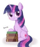  2021 book cutie_mark equid equine feathered_wings feathers female feral friendship_is_magic front_view ginmaruxx hasbro hi_res hooves horn mammal my_little_pony purple_body purple_eyes purple_feathers purple_horn purple_wings quadruped simple_background sitting solo twilight_sparkle_(mlp) unicorn_horn white_background winged_unicorn wings 