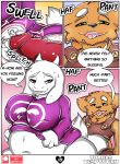  anthro belly big_belly big_breasts bodily_fluids boss_monster bovid breasts butt canid canine caprine clothed clothing comic cum cum_inflation digital_media_(artwork) duo english_text erection female female_penetrated fur genital_fluids genitals impregnation inflation internal looking_at_viewer male male/female male_penetrating male_penetrating_female mammal mature_anthro mature_female neo_geppetto nipples overweight overweight_female penetration penis pussy sex simple_background slightly_chubby smile text thick_thighs toriel undertale undertale_(series) vaginal vaginal_penetration video_games white_body wide_hips 