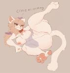 3_toes 4_fingers anthro arm_on_leg belly big_breasts big_butt blue_bow blue_clothing bodily_fluids bow_ribbon breast_milking breasts butt claws clothed clothed_female clothing curly_hair curvy_figure digit_ring eyelashes eyes_mostly_closed fan_character feeding feet felid female fingers fluffy_belly fluid_on_breasts fur genitals green_eyes greengirdle grumpy hair hi_res inviting jewelry khajiit lactating lingerie long_hair looking_at_viewer looking_badass mammal mature_anthro mature_female microsoft milk_on_breasts milk_on_ground mommy_kink mother_(lore) narrowed_eyes nightgown parent_(lore) paws ponytail ring ring_(jewelry) solo text the_elder_scrolls thick_thighs tired tired_eyes toes underwear vulva wedding_ring white_belly white_hair wife