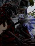 3:4 3d_(artwork) absurd_res anthro areola aunt_(lore) aunt_and_nephew_(lore) big_breasts black_body black_fur blender_(artwork) blush breast_play breasts butt canid canid_demon canine claws clothing colored_nails demon detailed_background digital_media_(artwork) dominant dominant_female duo eyelashes eyeliner eyeshadow female freckled_arms freckled_breasts freckled_butt freckled_chest freckled_face freckled_legs freckled_shoulders freckles fur genitals hand_on_breast hand_on_cheek heart_(marking) hellhound heterochromia hi_res highlights_(coloring) hound_(hound_helldan) hound_helldan hybrid incest_(lore) looking_pleasured makeup male male/female mammal markings mythological_canine mythological_creature mythology nails natural_breasts nephew_(lore) novabeast paw_markings penis penis_between_breasts purple_claws purple_eyeliner purple_eyes purple_eyeshadow purple_highlights purple_makeup purple_markings red_body red_claws red_eyeliner red_eyes red_fur red_highlights red_nails seductive sex sibling_(lore) stella_(hound_helldan) swimming_pool swimwear tail titfuck watermark wet wet_body white_body white_fur widescreen