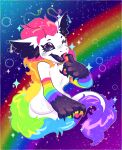  absurd_res alia_(nuclearnerves) anthro black_body black_ears black_fur blonde_hair blue_body blue_fur blue_hair blue_pawpads blue_tail cosmic_background cosmic_eyes cosmic_fur cosmic_tongue dragon ear_piercing eyelashes fangs female fur green_body green_fur green_hair green_pawpads green_tail hair hi_res multicolored_body multicolored_ears multicolored_eyes multicolored_fur multicolored_hair multicolored_pawpads multicolored_tail mythological_creature mythological_scalie mythology open_mouth orange_body orange_fur orange_hair parfaerie pawpads piercing pink_body pink_fur pink_hair pink_pawpads purple_body purple_fur purple_hair purple_tail rainbow rainbow_background rainbow_body rainbow_eyes rainbow_fur rainbow_hair rainbow_pawpads rainbow_tail scalie simple_background solo tail teeth two_tone_ears white_body white_ears white_fur white_tail yellow_body yellow_fur yellow_pawpads 