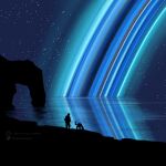  1boy alien commentary davinciwannabe english_commentary galaxy galaxy_background highres milky_way night project_hail_mary rocky_(project_hail_mary) ryland_grace scenery sky space star_(sky) starry_skin starry_sky universe 