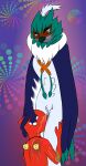  absurd_res anthro beak blue_body blush bodily_fluids charmeleon cunnilingus decidueye diana_(fenviingspaan) dorian_(bds_charmeleon) duo female fenviingspaan87drago genital_fluids genitals hand_on_head hi_res male male/female multicolored_body neck_tuft nintendo oral pok&eacute;mon pok&eacute;mon_(species) psychedelic pussy pussy_juice red_body red_eyes sex tuft two_tone_body vaginal video_games white_body wings 