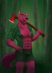  abs axe bernard_(ok_k.o.!_lbh) canid canine cartoon_network clothed clothing hi_res male mammal melee_weapon muscular muscular_male nipples ok_k.o.!_let&#039;s_be_heroes olivepup_00 open_clothing open_shirt open_topwear pecs plaid shirt solo topwear torn_clothing weapon were werecanid werecanine werewolf 