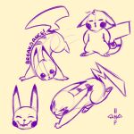  1:1 2021 ambiguous_gender angeliimp digital_drawing_(artwork) digital_media_(artwork) english_text feral fur hi_res nintendo open_mouth pikachu pok&eacute;ball pok&eacute;mon pok&eacute;mon_(species) signature simple_background sketch smile standing text video_games watermark 