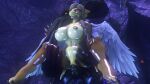  16:9 3d_(artwork) anthro aurora_larone big_breasts blue_eyes breasts cthulhu cthulhu_mythos digital_media_(artwork) dragon duo feathered_dragon feathered_wings feathers female fish forced genitals h.p._lovecraft hair hi_res holding_legs horn hybrid male male/female marine penetration pussy rape sanguine_paladin shark source_filmmaker tan_hair vaginal vaginal_penetration widescreen wings 