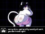  4:3 anthro anus barely_visible_breasts belly big_butt black_hair bodypaint bottomwear breasts butt catti_(deltarune) clothed clothing crouching deltarune dialogue dialogue_box domestic_cat ear_piercing ear_ring english_text eyeshadow face_paint felid feline felis female fur genitals hair hi_res highlights_(coloring) holding_object holding_phone lcklust looking_at_viewer looking_back looking_back_at_viewer makeup mammal mooning open_mouth open_smile orange_eyes overweight overweight_anthro overweight_female partially_clothed phone piercing portrait pupils purple_highlights pursed_lips pussy rear_view shorts shorts_down shorts_only simple_background slit_pupils smile solo text thick_thighs three-quarter_portrait three-quarter_view topless undertale_(series) video_games white_body white_fur yellow_sclera 