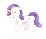  2019 cutie_mark equid equine eyes_closed female feral friendship_is_magic fur glazirka hair hasbro hooves horn mammal my_little_pony open_mouth purple_hair quadruped rarity_(mlp) side_view simple_background solo standing tongue unicorn unicorn_horn white_background white_body white_fur white_horn 