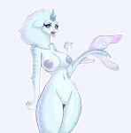  3m4nu312 anthro aquatic_dragon blue_body blue_fur blue_hair breasts butt disney dragon female fur genitals hair hi_res humanoid looking_at_viewer marine nipples nude open_mouth purple_body purple_fur pussy raya_and_the_last_dragon sisu_(ratld) solo tongue tongue_out 
