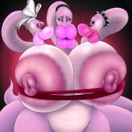  anthro areola big_areola big_breasts bimbo_lip bimbofication breasts clothed clothing female hi_res huge_areola huge_breasts huge_nipples hydra hyper hyper_breasts looking_at_viewer nightmare-arts puffy_lips skimpy solo topwear 