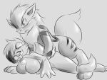  ambiguous_penetration anthro anthro_on_feral anthro_penetrated arcanine axel_(thatonevocals) bestiality breasts doggystyle duo eyewear female feral feral_penetrating feral_penetrating_anthro fluffy fluffy_tail from_behind_position glasses gloves_(marking) hi_res lycanroc male male/female markings midnight_lycanroc monochrome neck_tuft nintendo one_eye_obstructed open_mouth penetration pok&eacute;mon pok&eacute;mon_(species) scar sex stripes tetsushi tuft video_games zelena_(thatonevocals) 
