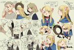  ! ... 1boy 2girls :< :o ^_^ ambrosia_(dungeon_meshi) blonde_hair blue_capelet braid brother_and_sister capelet choker closed_eyes coat commentary_request dress dungeon_meshi falin_touden falin_touden_(gnome) frown green_eyes headpat highres holding holding_staff hood hooded_capelet laios_touden laios_touden_(gnome) large_ears long_hair marcille_donato_(gnome) medium_hair multiple_girls puffy_cheeks red_choker red_ribbon ribbon robe short_hair siblings sidelocks smile speech_bubble sprout staff sweatdrop translation_request twin_braids yasaikun yellow_eyes 