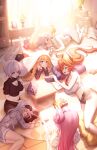  6+girls :d alternate_costume ass bare_shoulders barefoot beer_can black_pantyhose black_shirt black_shorts black_sweater blonde_hair blue_eyes blush book bookshelf braid breasts can casual chips_(food) cleavage cleavage_cutout closed_eyes closed_mouth clothing_cutout collarbone commentary_request crop_top denim denim_shorts desk dorothy_(nikke) dress drink_can drooling earphones exposed_pocket fang flower-shaped_hair food full_body goddess_(nikke) goddess_of_victory:_nikke grey_hair grey_pajamas grey_shorts hair_between_eyes hair_bun hair_spread_out hands_on_own_cheeks hands_on_own_face highres holding holding_can holding_plate horns indoors korean_commentary lap_pillow large_breasts lego_brick liliweiss_(nikke) long_hair long_sleeves looking_at_another low_twin_braids lying mechanical_horns micro_shorts midriff mouth_drool multicolored_hair multiple_girls navel official_alternate_costume official_alternate_hairstyle on_side on_stomach open_mouth pajamas panties panties_under_pantyhose pants pantyhose picture_book pillow pink_hair plant plate ponytail potted_plant radio rapunzel_(nikke) rapunzel_(pure_grace)_(nikke) red_hair red_hood_(nikke) red_hood_(retro_days)_(nikke) revision ribbed_sweater scarlet_(black_shadow)_(nikke) scarlet_(nikke) shadow shared_earphones shelf shirt short_hair short_shorts short_sleeves shorts sidelocks single_side_bun sitting sleep_mask sleeping small_breasts smile snow_white_(innocent_days)_(nikke) snow_white_(nikke) standing star-shaped_pupils star_(symbol) sweater symbol-shaped_pupils tank_top trhisell twin_braids underwear very_long_braid very_long_hair white_dress white_hair white_pants white_tank_top yellow_eyes 