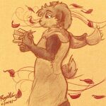  anthro autumn book dynamitegrizzly_(artist) female jestal_orccio_(dynamitegrizzly) lagomorph leporid mammal rabbit restricted_palette scarf solo writing_text 