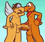 2026 anthro anthro_on_anthro aviation_gear balls bandage bandage_on_face big_balls big_penis black_eyes brown_glans brown_helmet duo erection feathered_wings feathers frottage genitals glans hand_on_head handjob kerchief koopa koopa_paratroopa koopa_troopa kooper looking_down male male/male mario_bros masturbation nintendo open_mouth orange_balls orange_body orange_glans orange_penis orange_scales paper_mario parakarry penile penile_masturbation penis penises_touching red_kerchief red_wristband scales scalie sex smile standing ultilix white_body white_feathers wings yellow_balls yellow_body yellow_penis yellow_scales