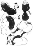  4_toes 5_fingers ambiguous_gender ambiguous_prey anthro anthro_pred anthro_prey balls balls_expansion big_balls big_penis biped black_body black_ears black_fur black_hair black_nose black_penis bodily_fluids body_outline canid canine cock_vore comic constricted_pupils cum cum_vore digestion digital_media_(artwork) digitigrade dipstick_ears dripping duo ear_piercing ear_ring english_text erection expansion face_imprint feet feet_first fingerless_(marking) fingerless_gloves_(marking) fingers flaccid floppy_ears foreskin freckles_(artist) front_view fur genital_expansion genital_fluids genitals glistening glistening_genitalia glistening_penis gloves_(marking) greyscale hair hand_imprint huge_balls huge_penis humanoid_genitalia humanoid_hands humanoid_penis hyper hyper_balls hyper_genitalia hyper_penis imprint jin_(jindragowolf) lagomorph leg_markings leporid long_ears long_foreskin looking_at_another male male_pred mammal markings monochrome monotone_ears monotone_hair multicolored_body multicolored_ears multicolored_fur nude onomatopoeia open_mouth partially_retracted_foreskin penile penis piercing precum precum_drip pupils rabbit same_size_vore short_hair simple_background sitting small_pupils smile socks_(marking) soft_vore soto_(freckles) sound_effects standing text thick_thighs toeless_(marking) toeless_socks_(marking) toes tongue two_tone_body two_tone_ears two_tone_fur unretracted_foreskin vore white_background white_body white_ears white_fur white_hair white_inner_ear wide_hips 
