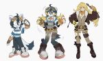 absurd_res ahoge anthro anthro_to_human blonde_hair blue_clothing bomber_jacket boots brown_boots brown_clothing brown_eyes brown_footwear brown_gloves brown_handwear brown_jacket brown_topwear canid canine clothing collared_shirt crossgender eyewear eyewear_on_head facial_markings female fingerless_gloves footwear fur gender_transformation gloves goggles goggles_on_head grey_clothing grey_footwear grey_shoes hair handwear head_markings hi_res human humanization jacket kerchief looking_at_viewer male mammal markings mask_(marking) mtf_crossgender mtf_transformation multicolored_clothing one_eye_closed orange_clothing orange_gloves orange_handwear orange_kerchief overalls palette_(palettethepainter) pattern_clothing pattern_shirt pattern_topwear polo_shirt purple_eyes raccoon_dog robotic_arm rooster_teeth rwby sega sequence shirt shoes short smile sneakers solo sonic_the_hedgehog_(series) species_transformation striped_clothing striped_shirt striped_topwear stripes sunglasses tanuki teal_hair tf_into_fictional_character topwear transformation white_body white_clothing white_fur wink winking_at_viewer witchynade yang_xiao_long zipper