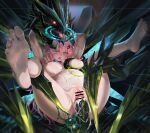  1girl 1other ambriel_(arknights) arknights bar_censor barefoot bestiality breasts censored choker commission completely_nude cum cum_in_pussy cum_on_body hair_ornament hairclip highres infection_monitor_(arknights) large_breasts long_hair mon3tr_(arknights) mon3tr_(summon)_(arknights) monster navel nipple_piercing nipples nude piercing pink_eyes pink_hair pixiv_commission pregnant sex sex_from_behind soles solo_focus spread_legs stomach_bulge toes tongue vaginal xiaomai_guozhi zoophilia 
